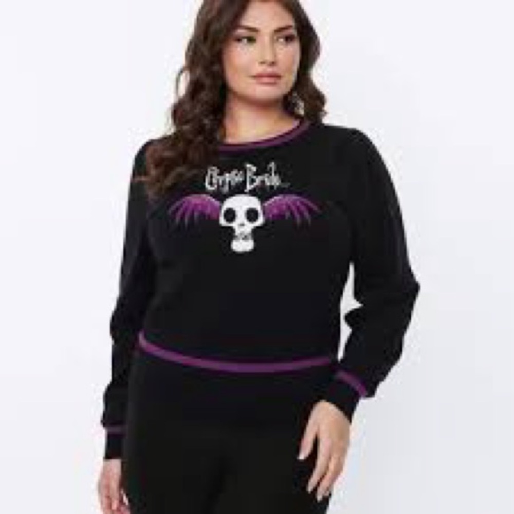 Corpse Bride Black and Purple Sweater